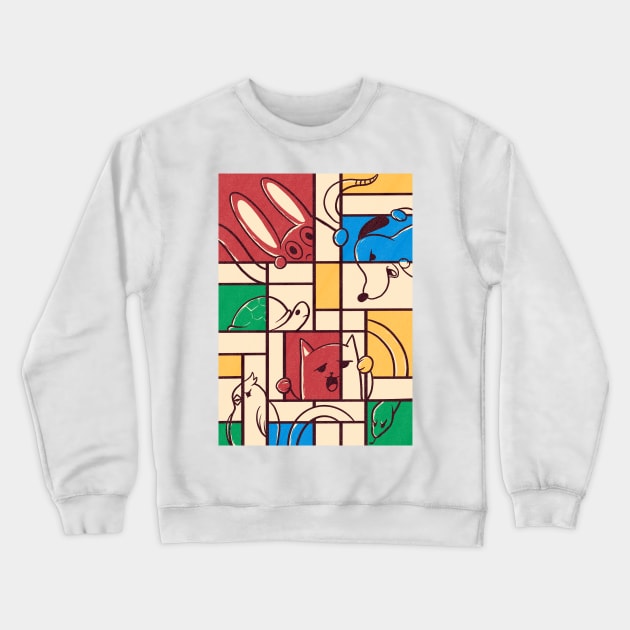 pets mondrian Crewneck Sweatshirt by spoilerinc